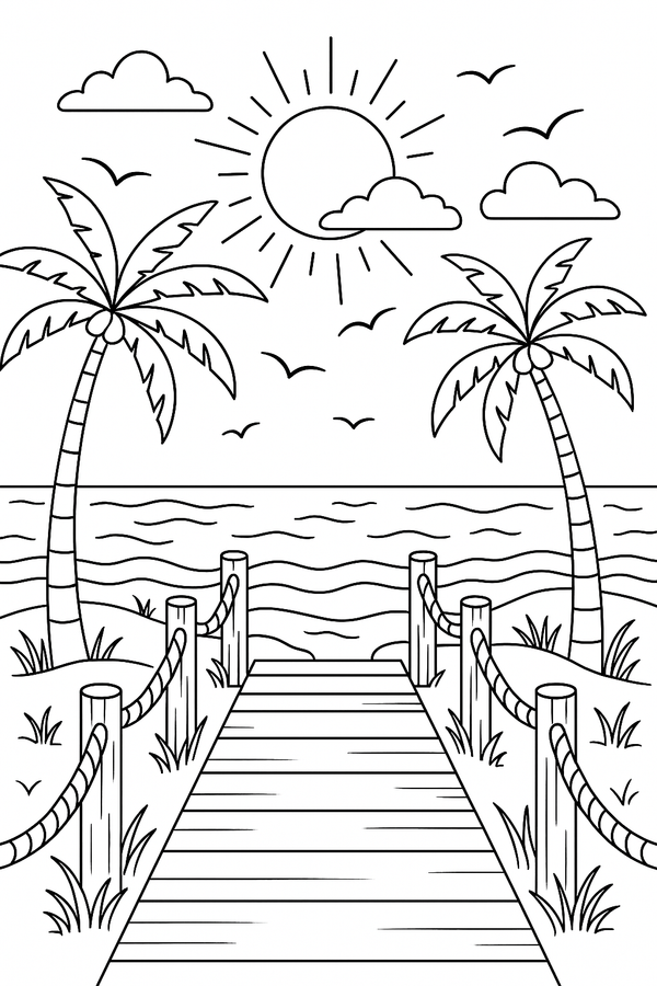 Coloring Book; Tropical Shores; The Beach House