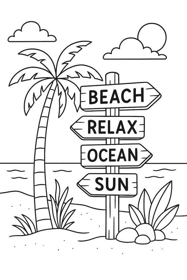 Coloring Book; Tropical Shores; The Beach House