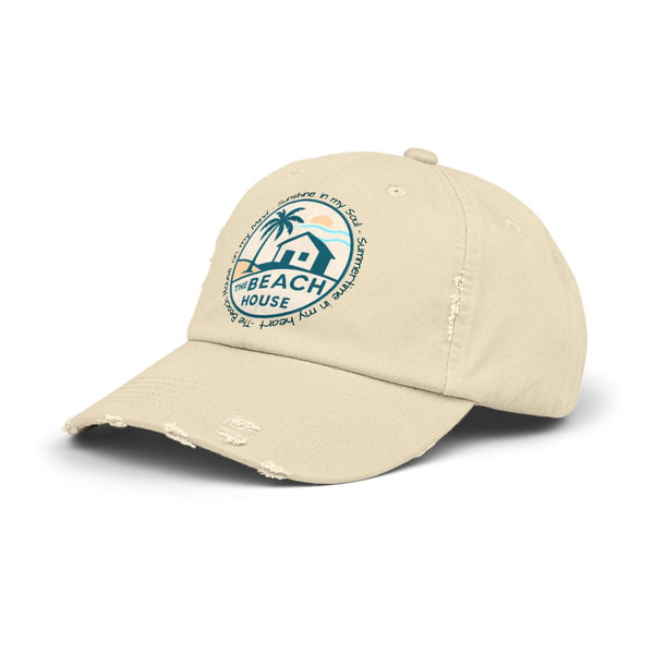 Beach House Destressed Ball Cap