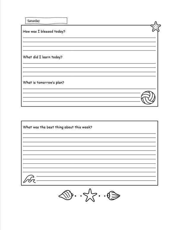 Kid's Beachside Journal page 3