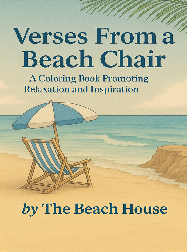 Coloring Book; Beach House; Beach Inspired Pages with King James Verses