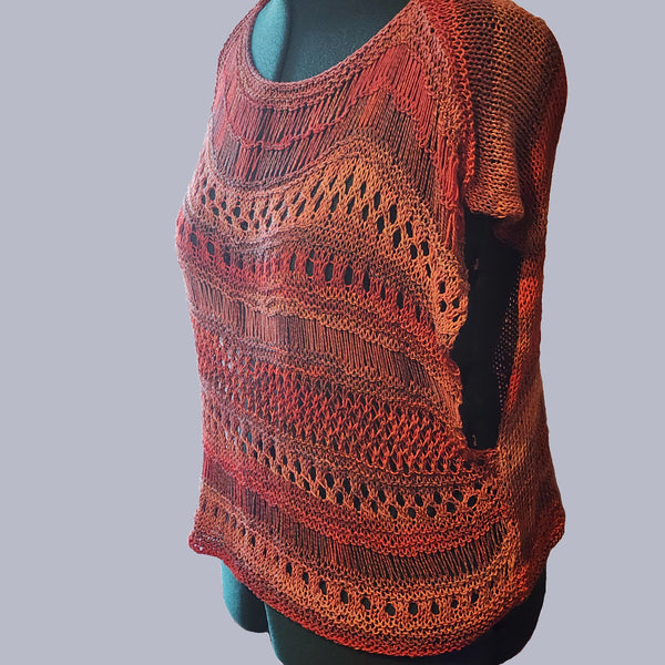 Adadir hand knit beach cover up lightweight coastal knitwear