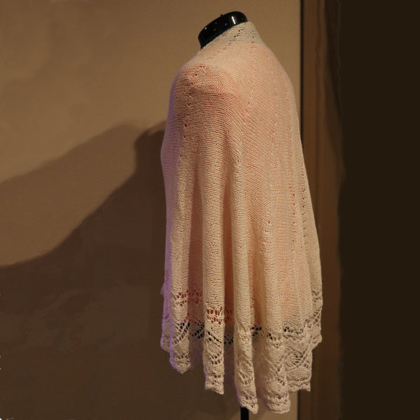Hand-Knit in Fine Merino evening wrap